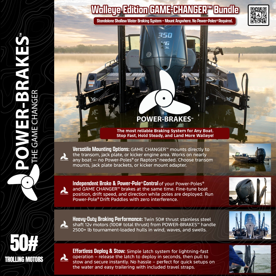50# Walleye Edition Bundle - The Game Changer™ | Power-Brakes™