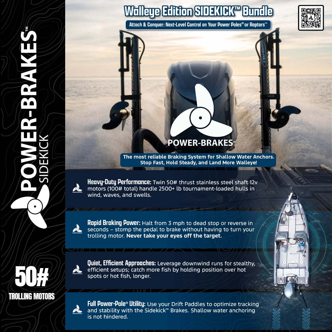 50# Walleye Edition Bundle - SIDEKICK™ Bundle | Power-Brakes™