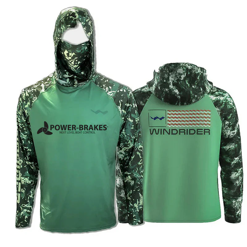 Power Brakes Hooded Atoll Fishing Shirt