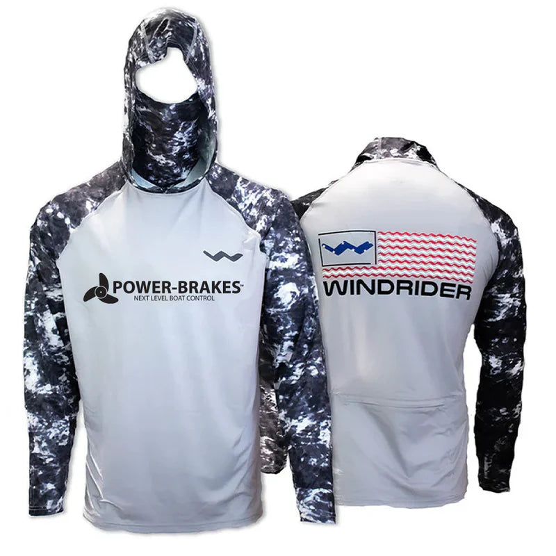 Power Brakes Hooded Atoll Fishing Shirt