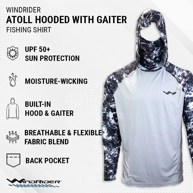 Power Brakes Hooded Atoll Fishing Shirt